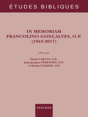cover image of In memoriam Francolino Goncalves, O.P. (1943-2017)